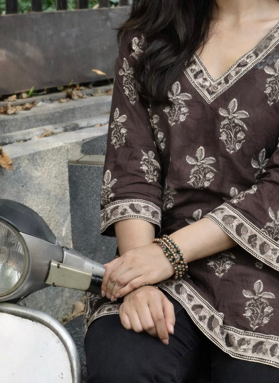 Coffee Straight Short Kurti