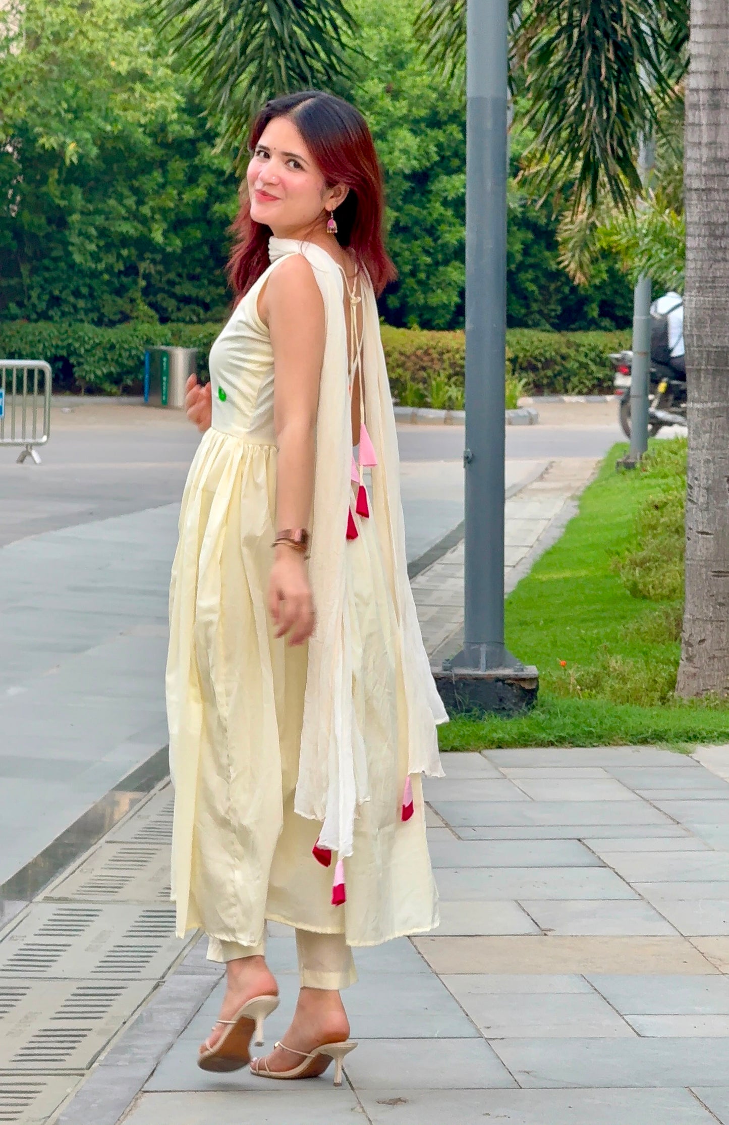Swan Anarkali Set