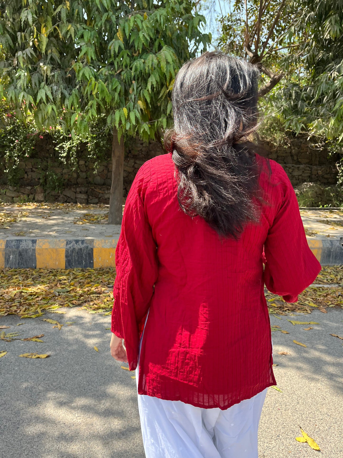 Maroon pintex kurti