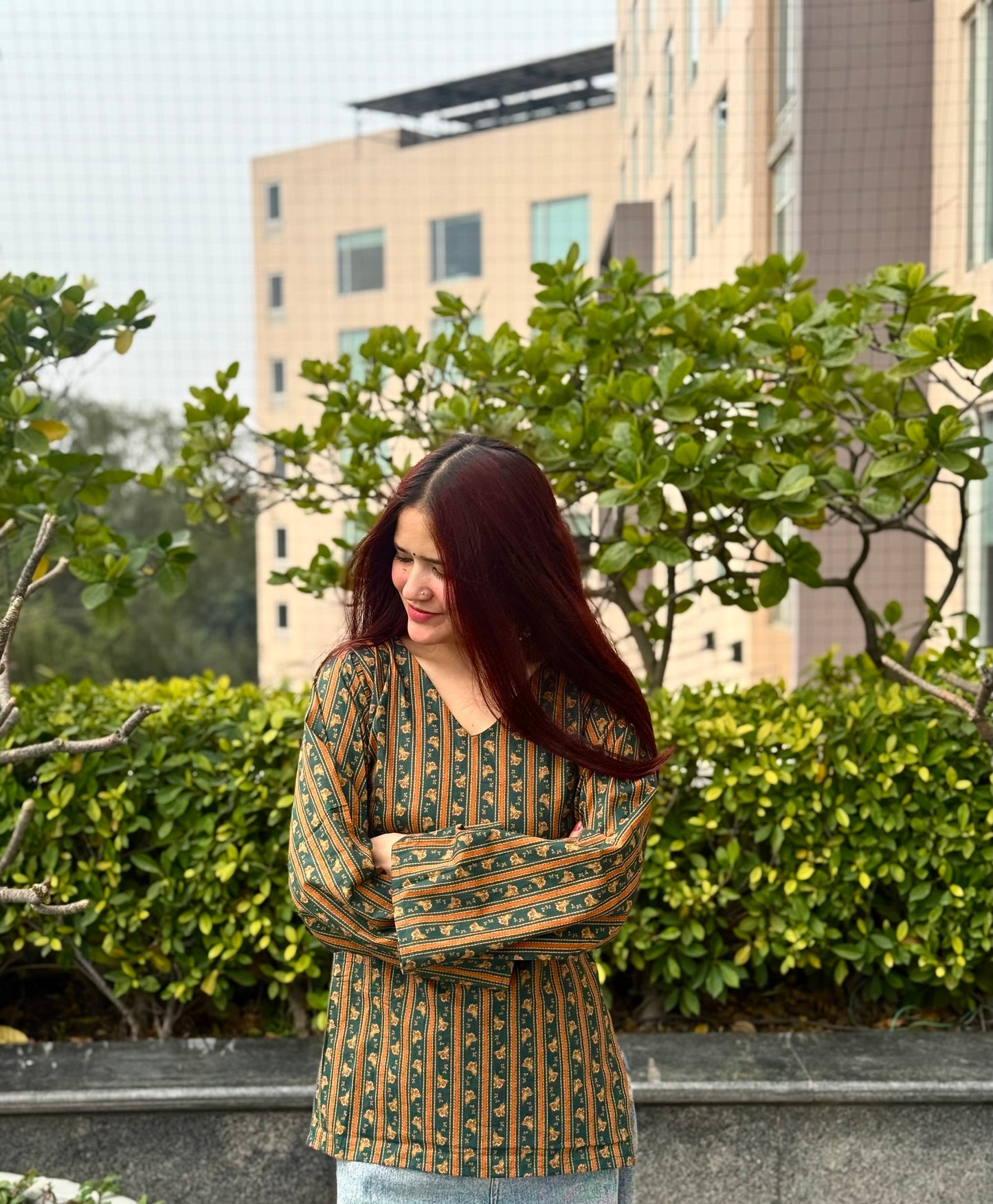 Panna Straight Short Kurti