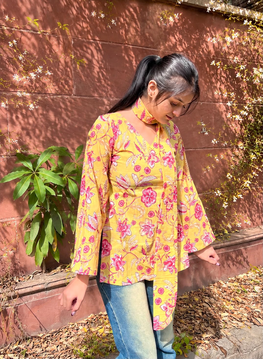 Hunny Short Kurti ( with neck band)
