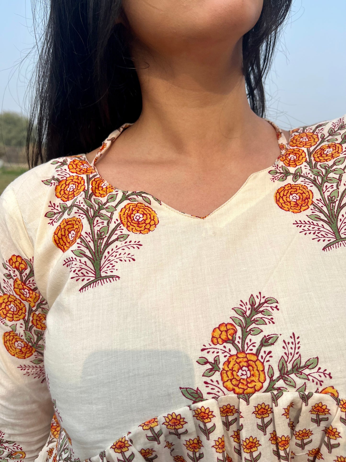 Miya Dual Print Peplum Kurti