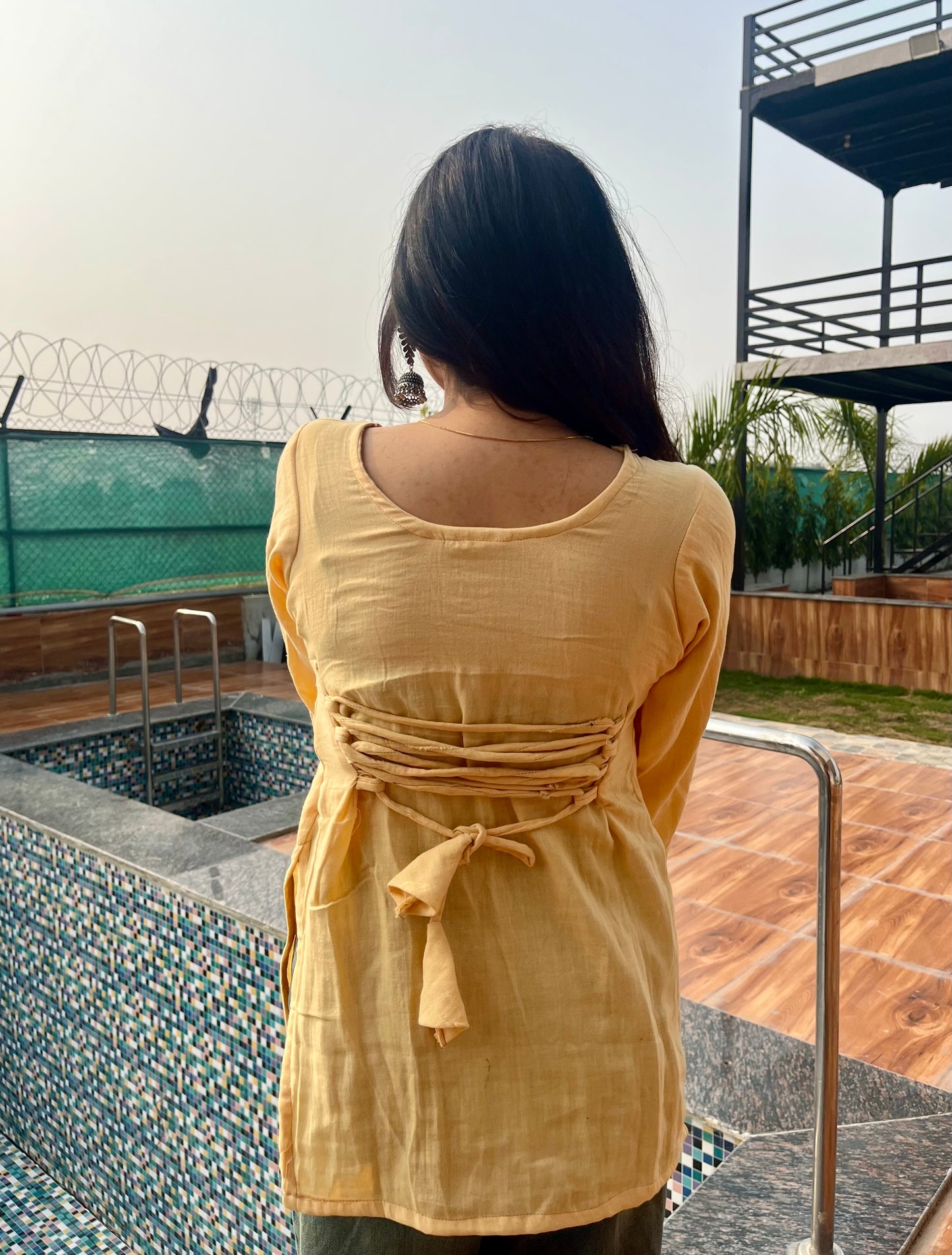 Lemon Corset Back Kurti