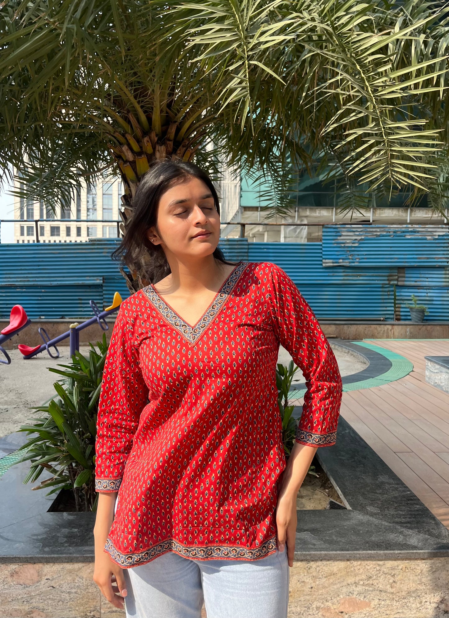 Rimjhim Straight Short Kurti