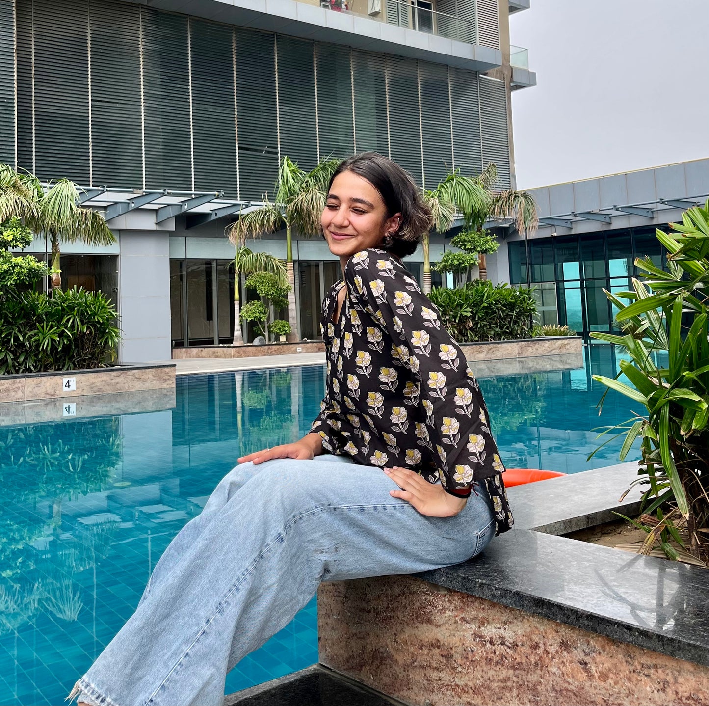 Black Forest Straight Short Kurti