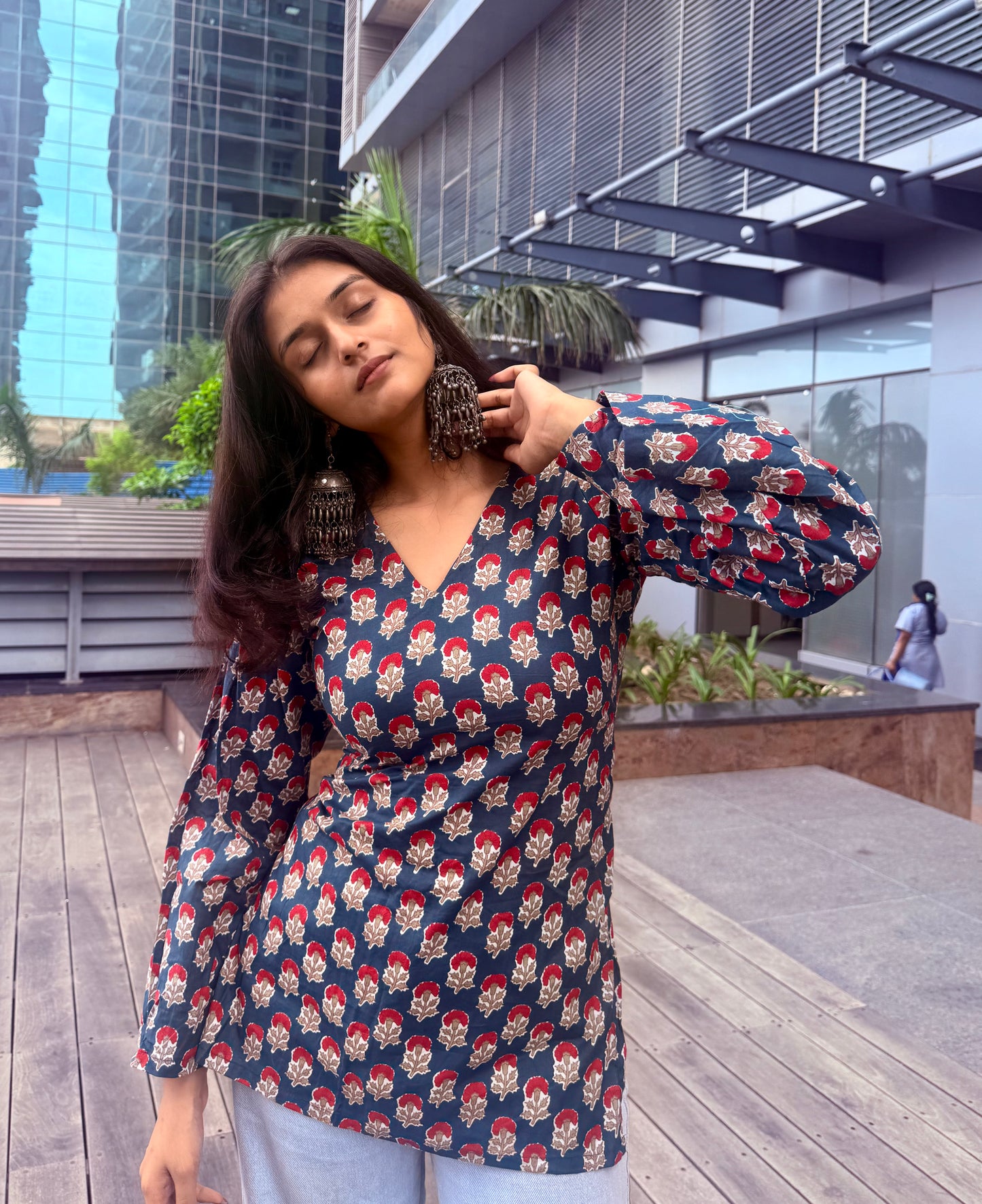 Aria Corset Back Straight Short Kurti