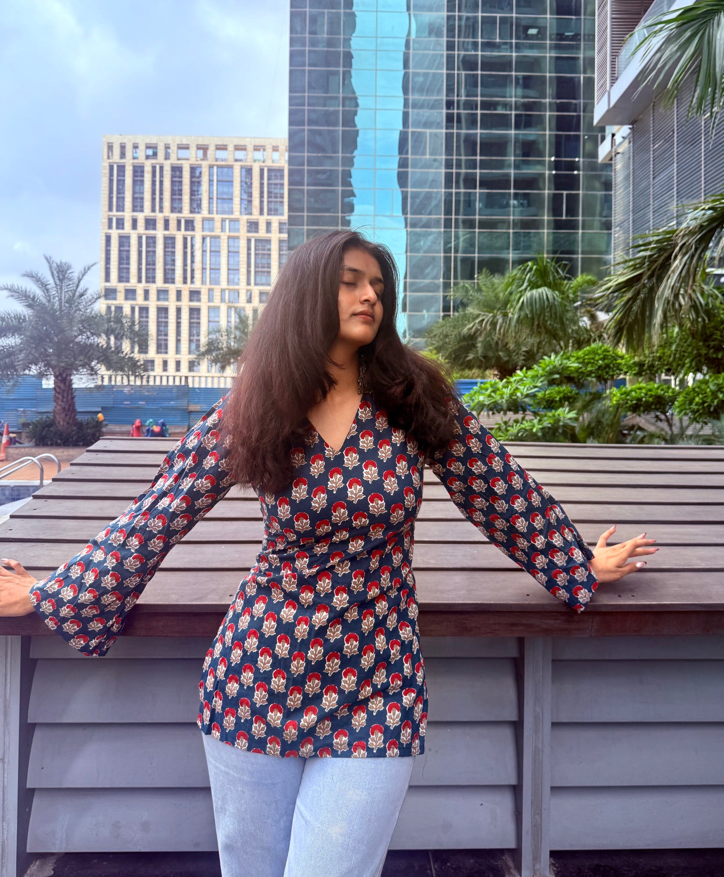 Aria Corset Back Straight Short Kurti
