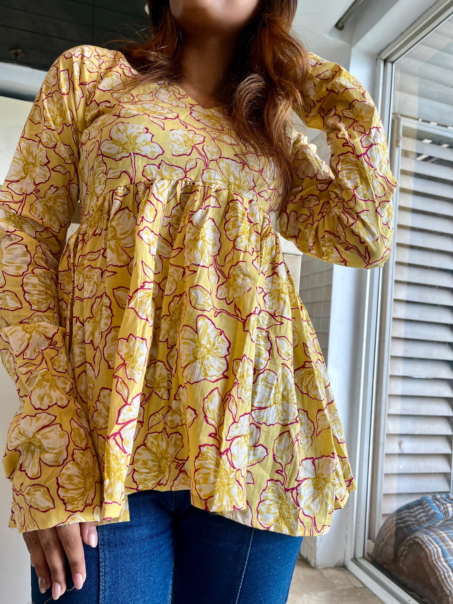 Apricot Pelpum Short Kurti