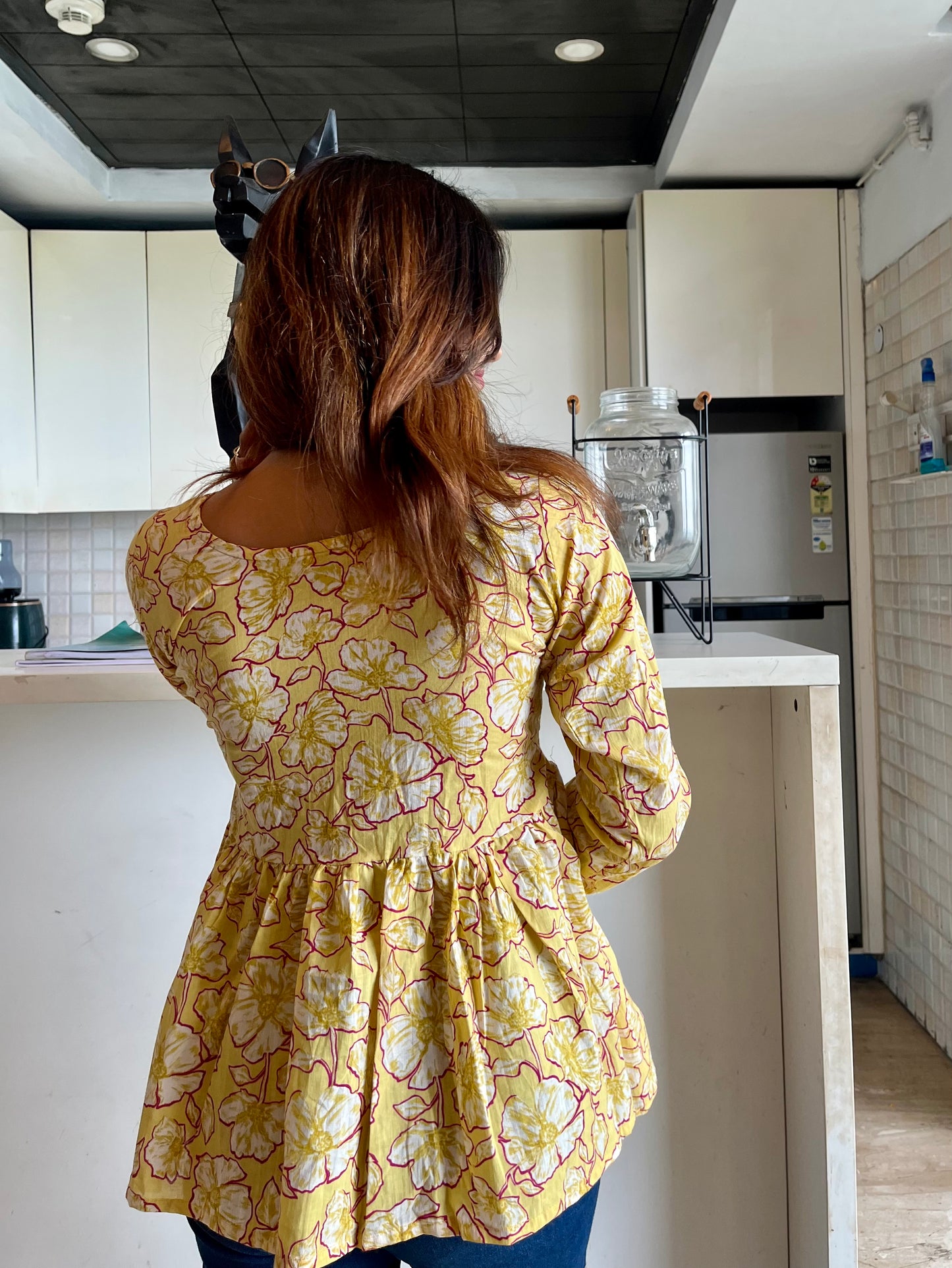 Apricot Pelpum Short Kurti