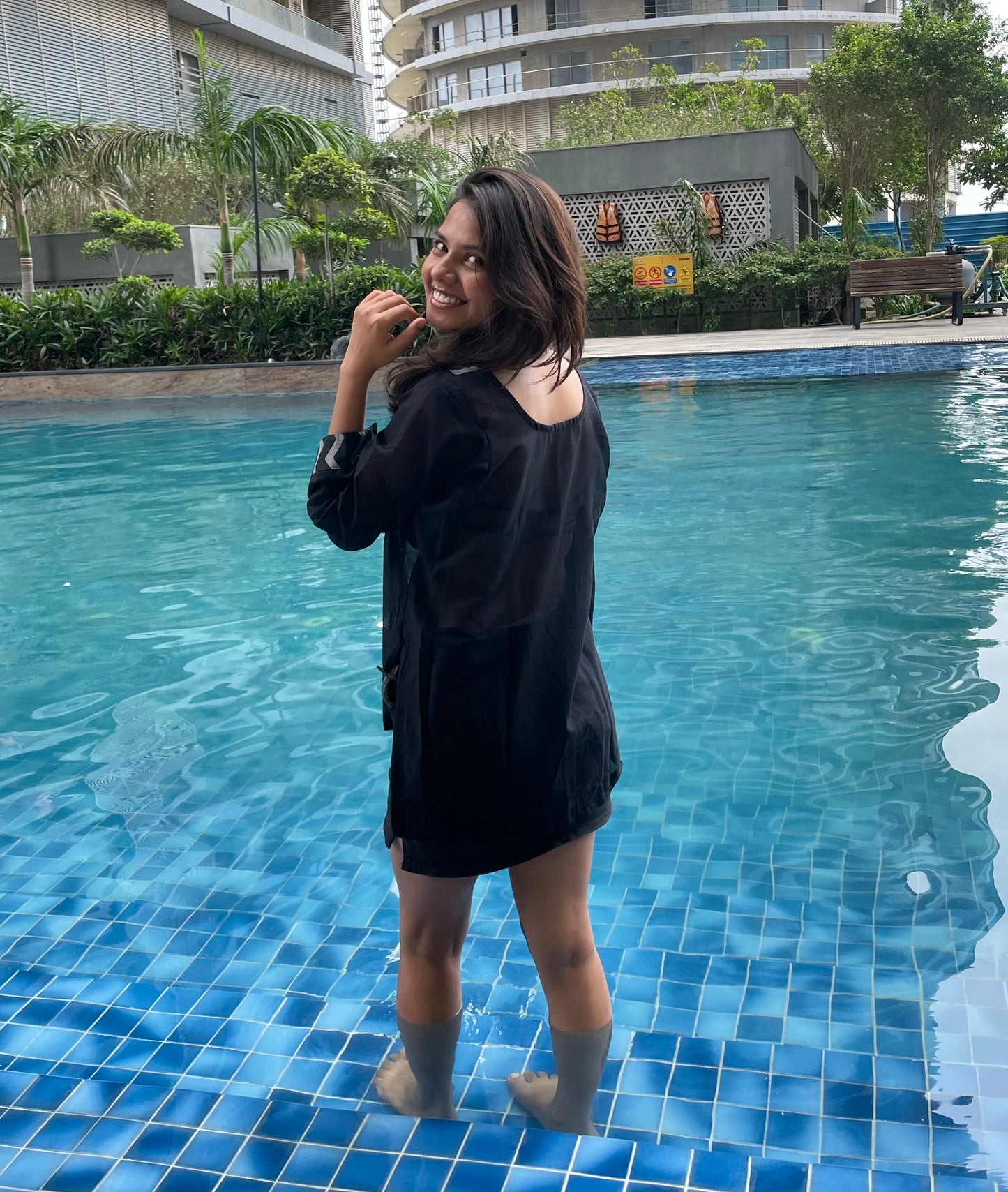 Black Sheer Short Kurti