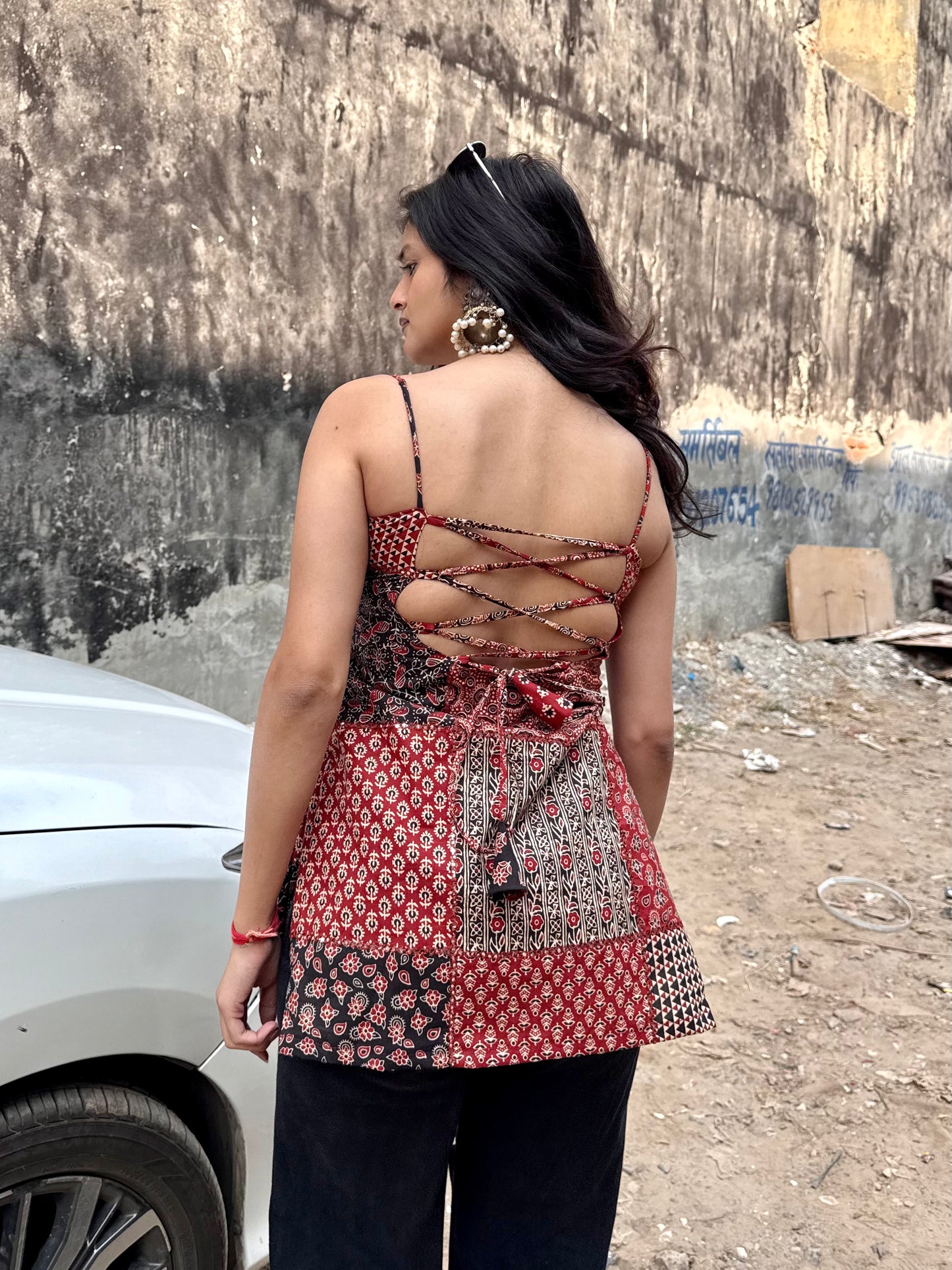 Chamak Backless Short Kurti