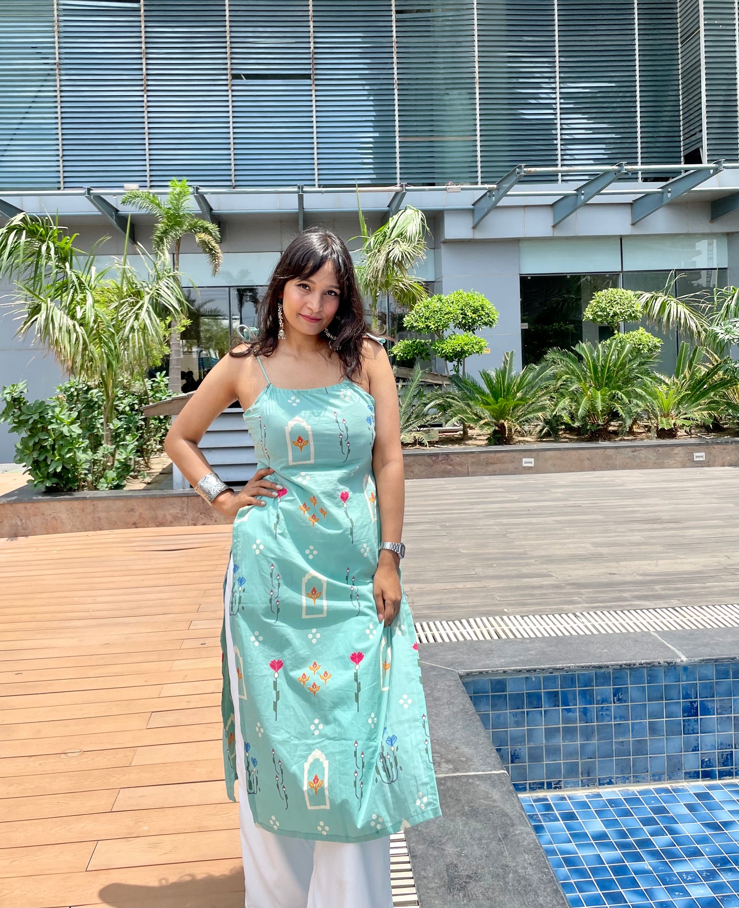 Akash Noodle Strap Long Kurti