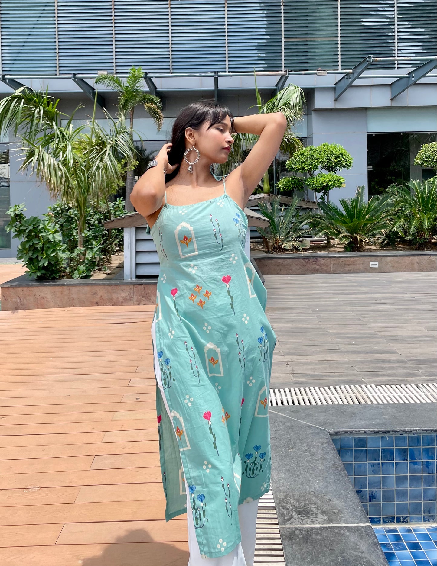 Akash Noodle Strap Long Kurti