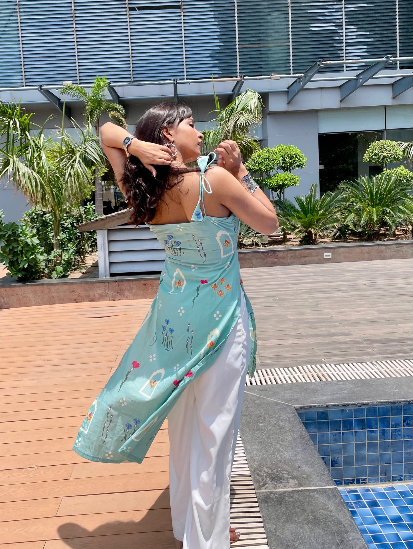 Akash Noodle Strap Long Kurti