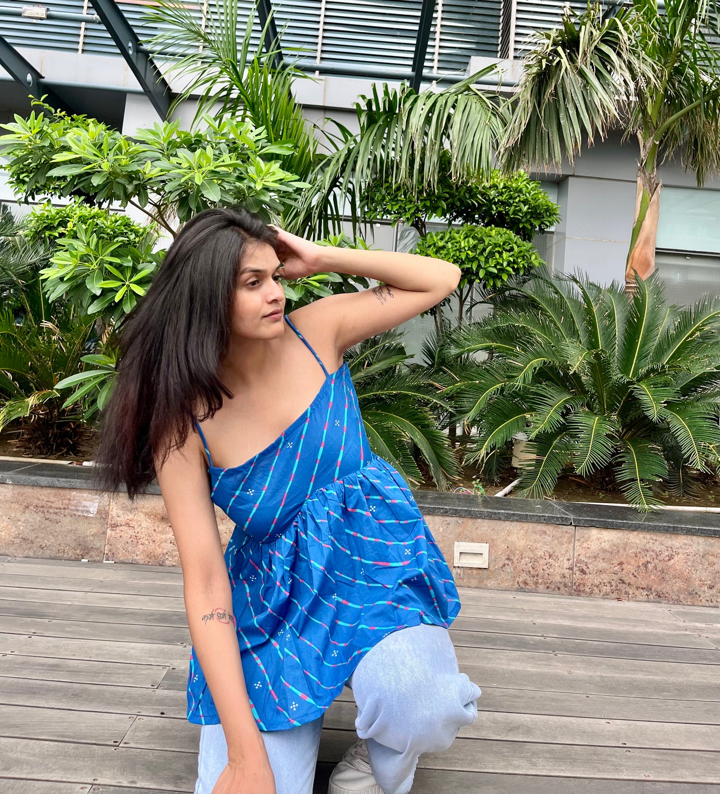 Bae Peplum Noodle Strap Kurti