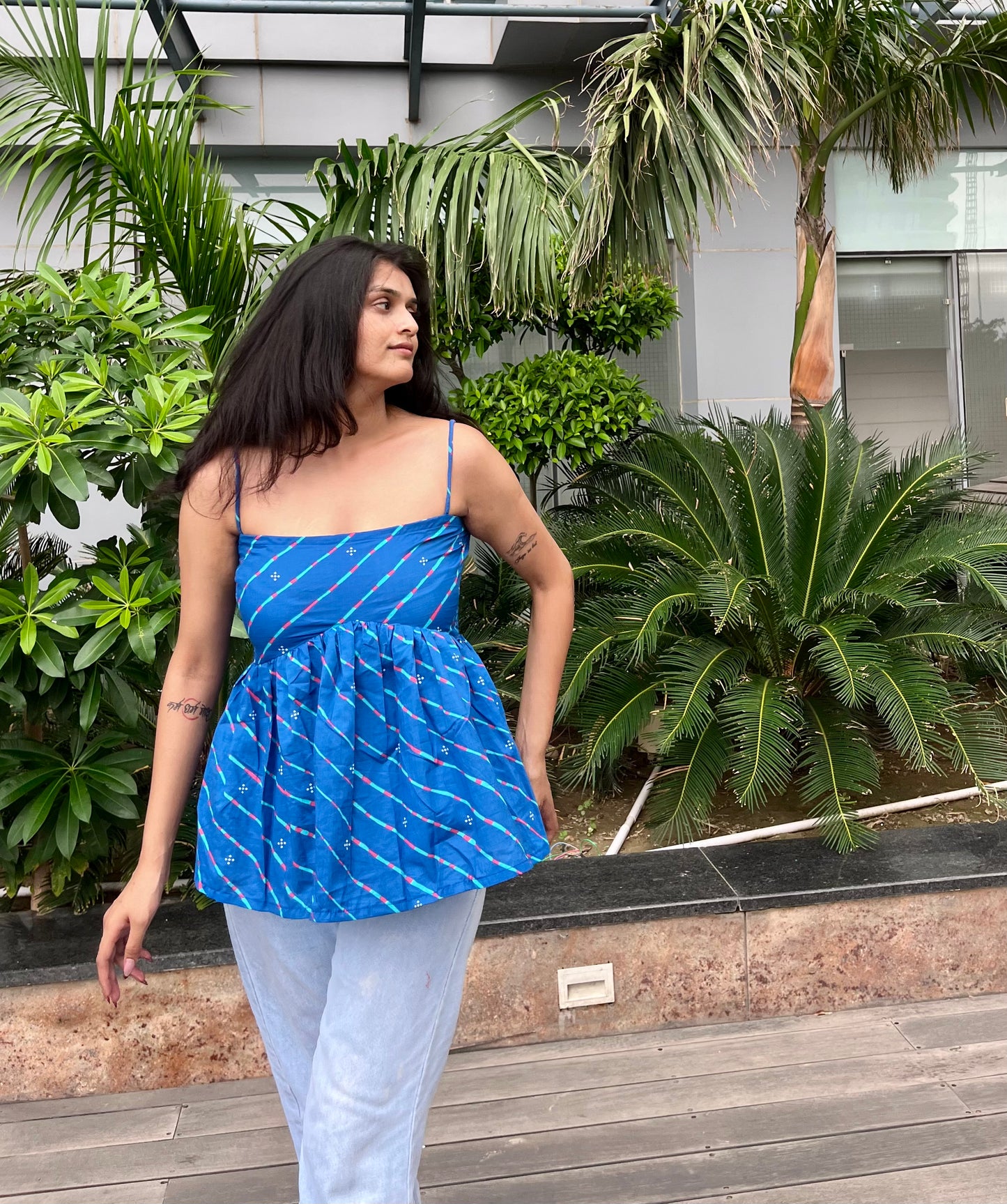 Bae Peplum Noodle Strap Kurti