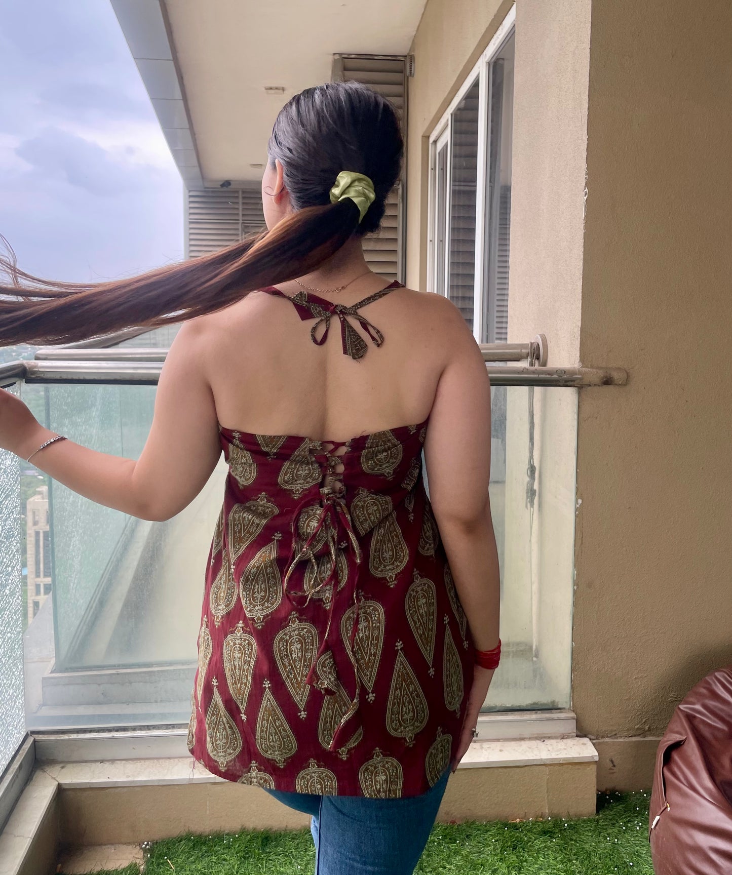 Kerry Halter Neck Backless Kurti