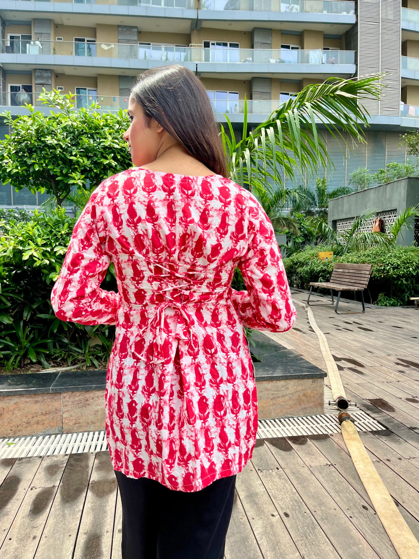Aarohi Corset Back Straight Short Kurti
