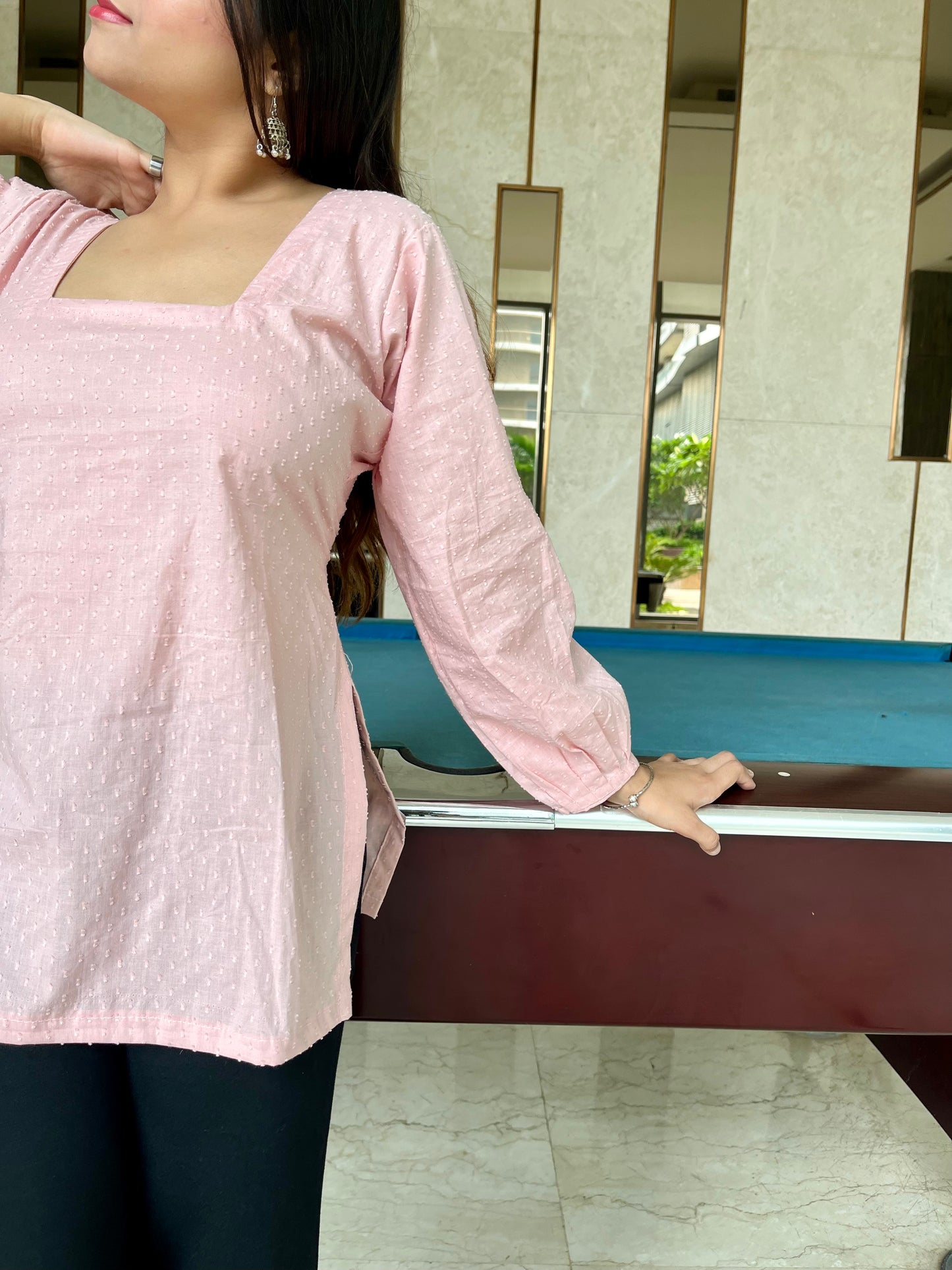 Shine Corset Back Short Kurti