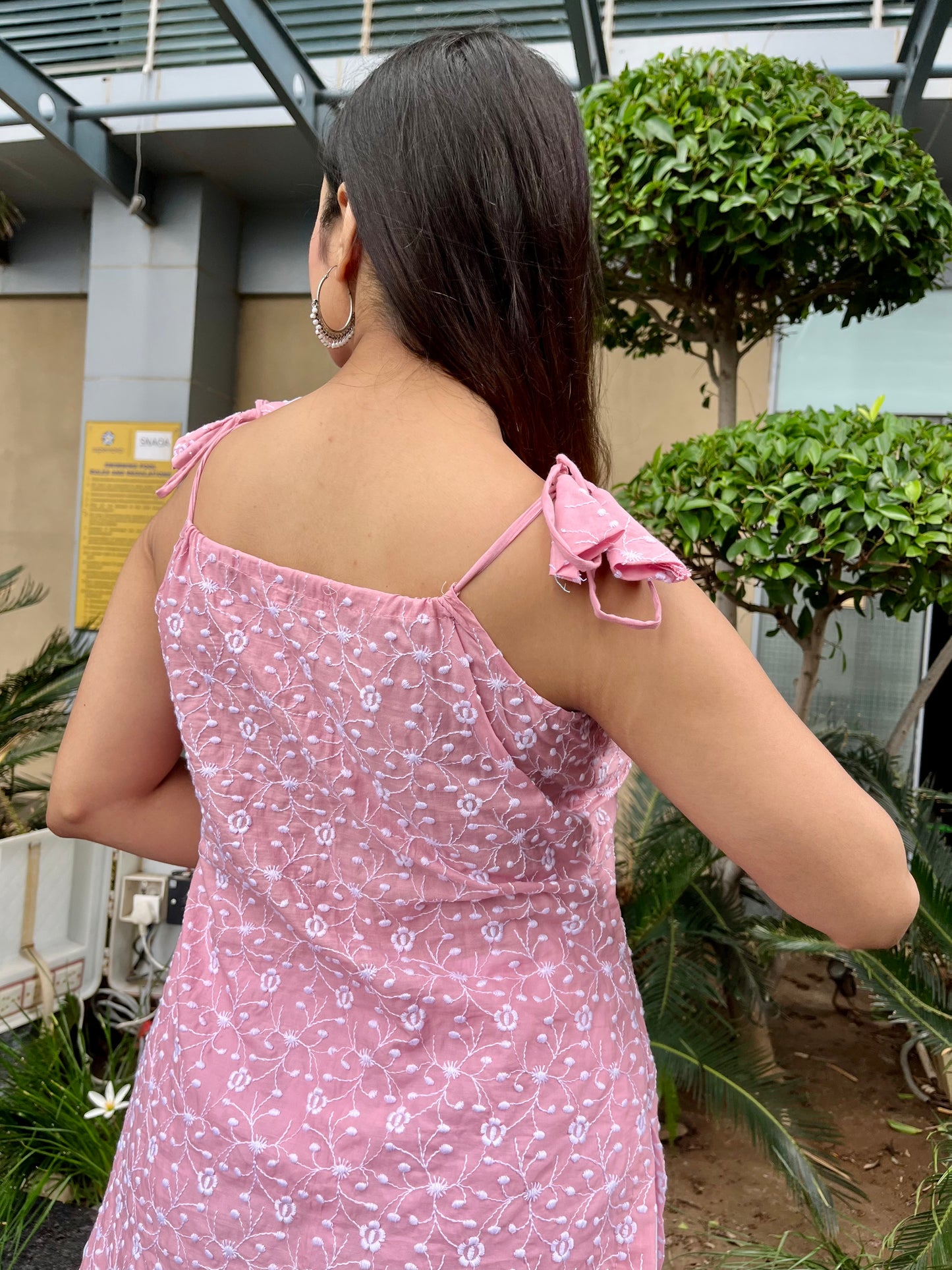 Pink Mist Embroidered Kurti