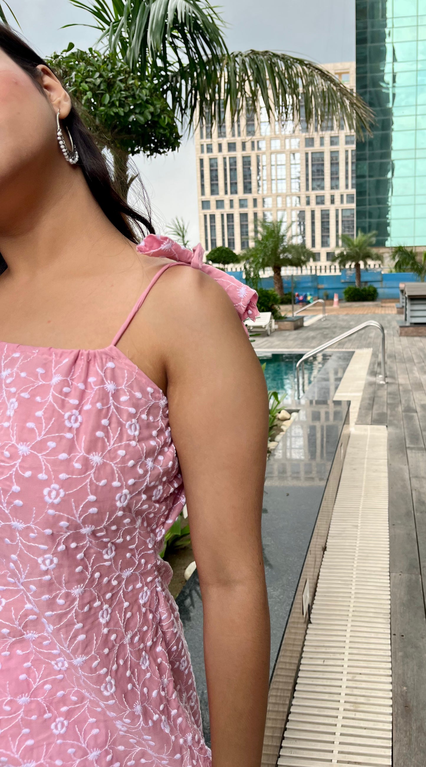 Pink Mist Embroidered Kurti