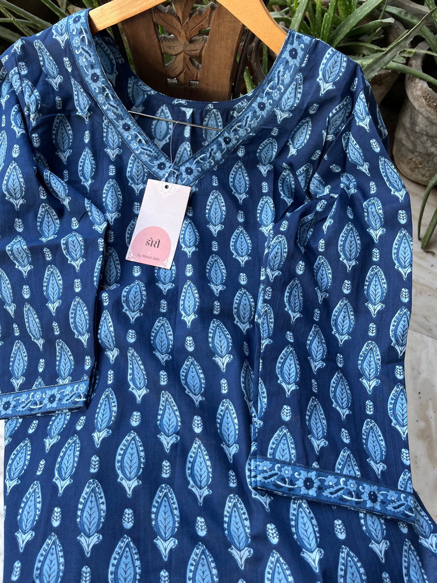 Indigo Straight Fit Short Kurti