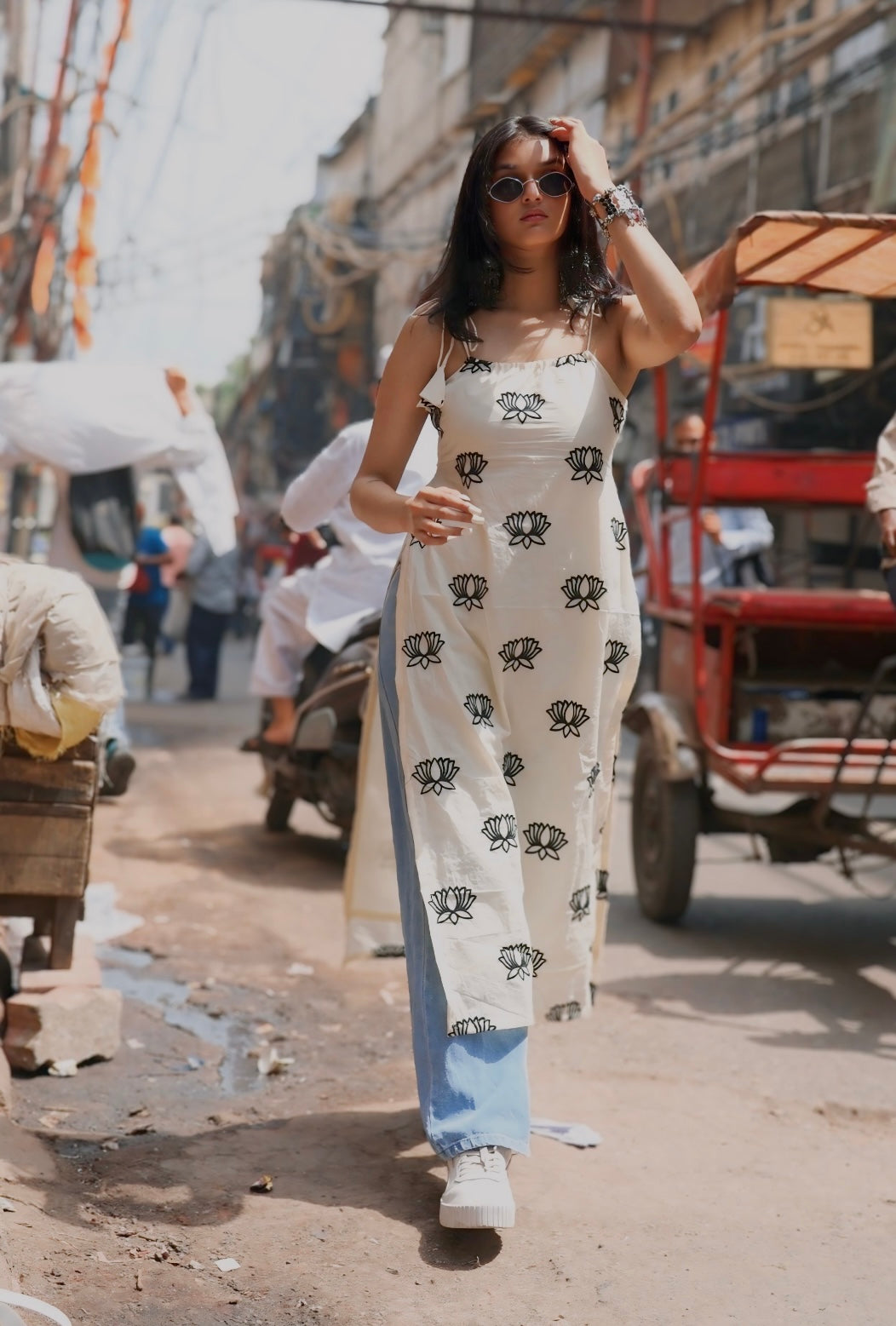 Dahi Balla Tie-up Straps Long Straight Short Kurti