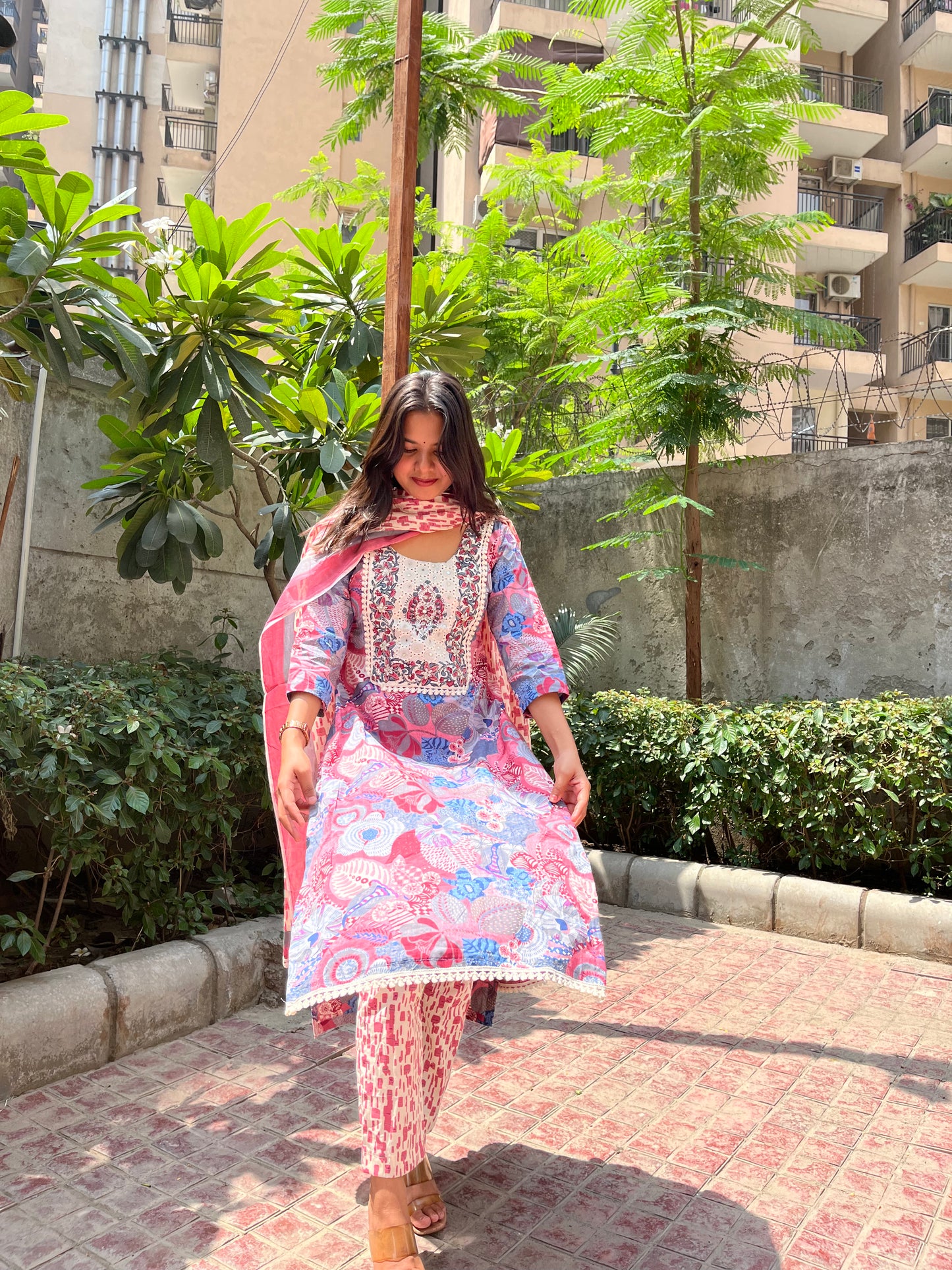 Phool Straight Kurta Set