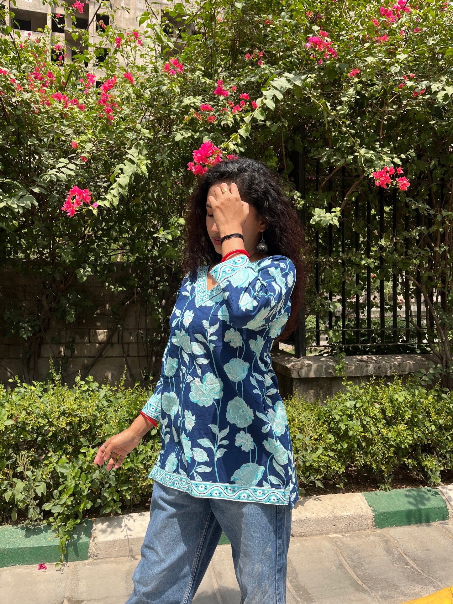 Ocean Smoothie Straight Short Kurti