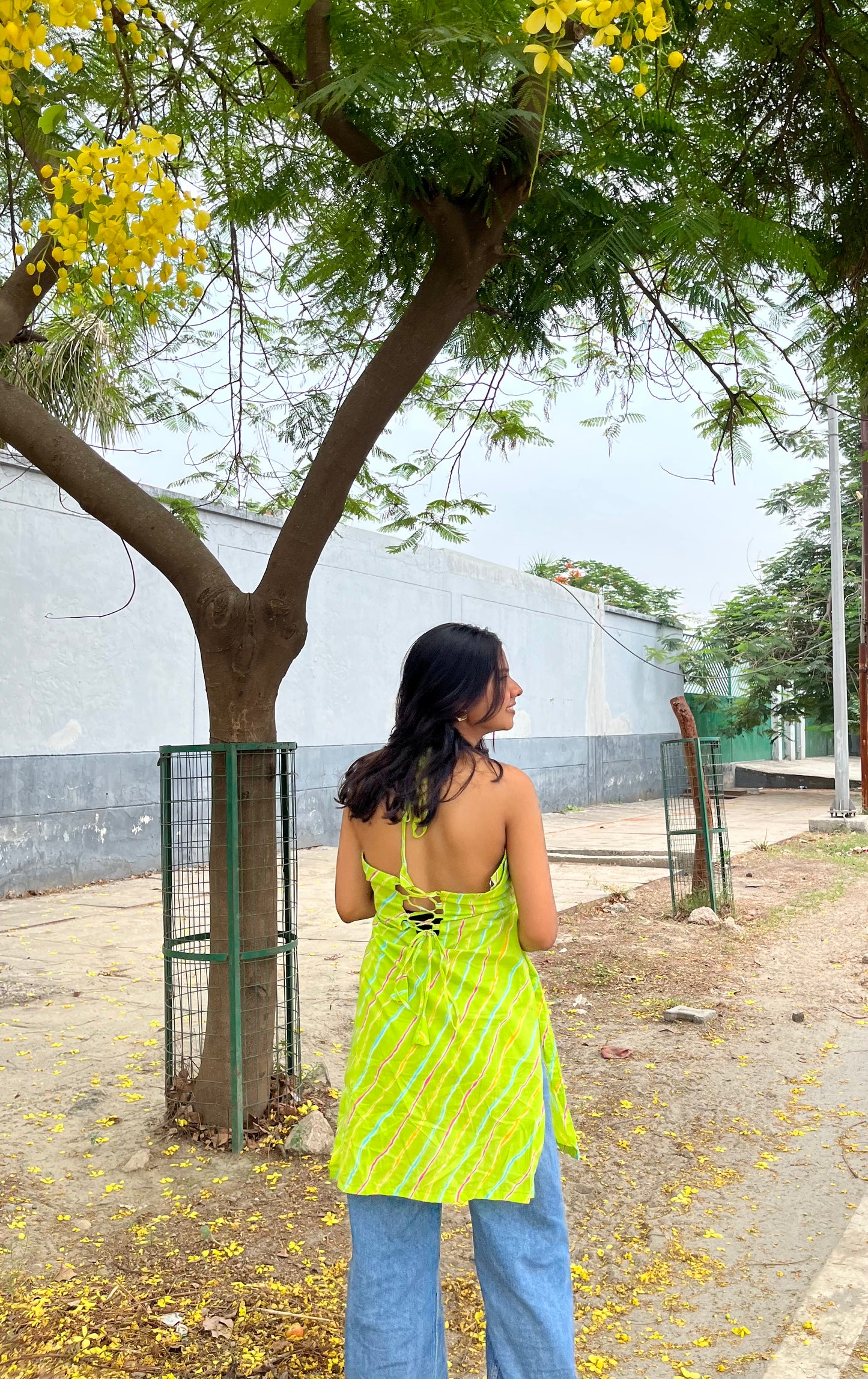 Mirchi Halter Neck Backless Kurti