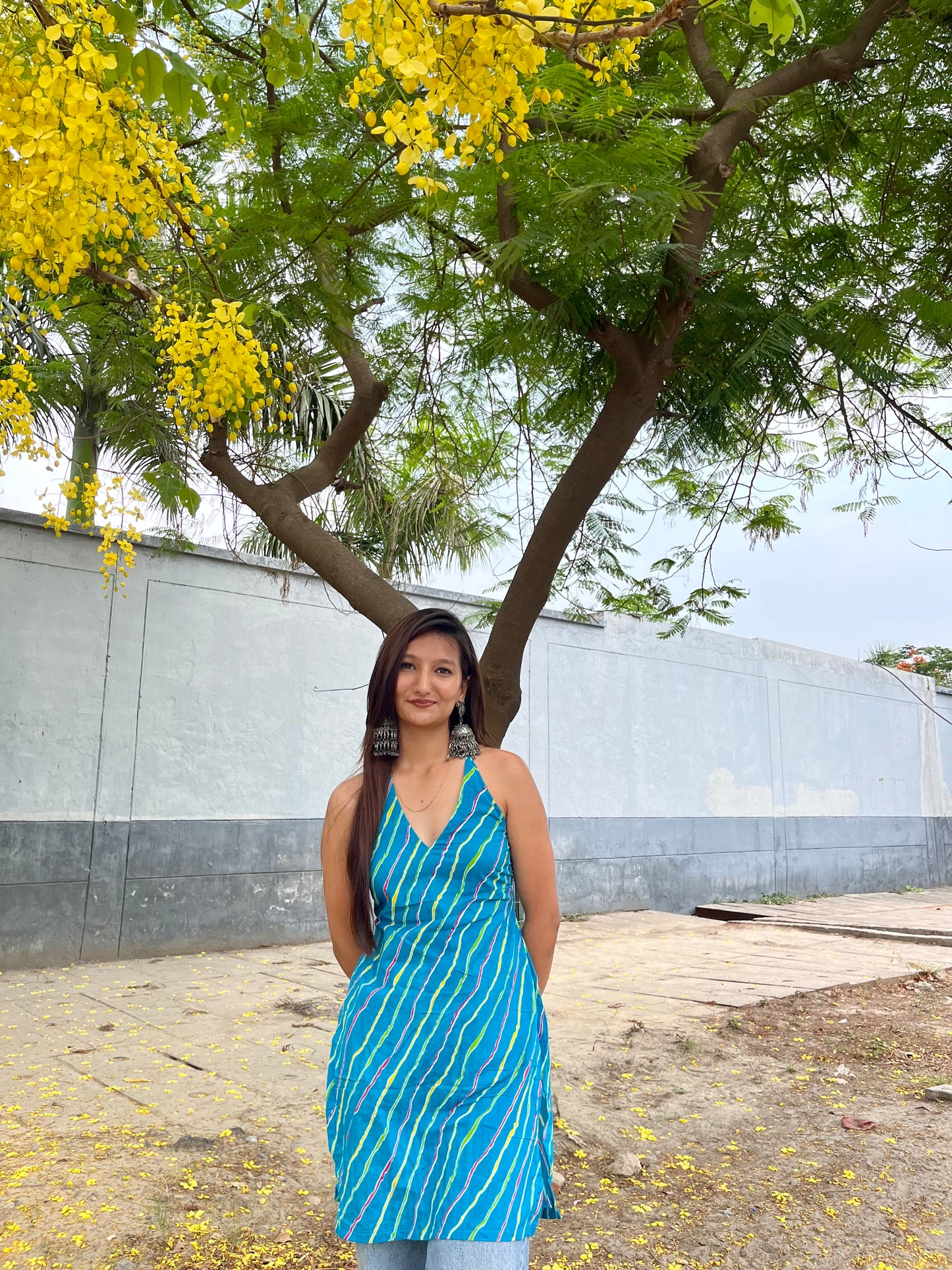 Misthi Halter Neck Backless Kurti