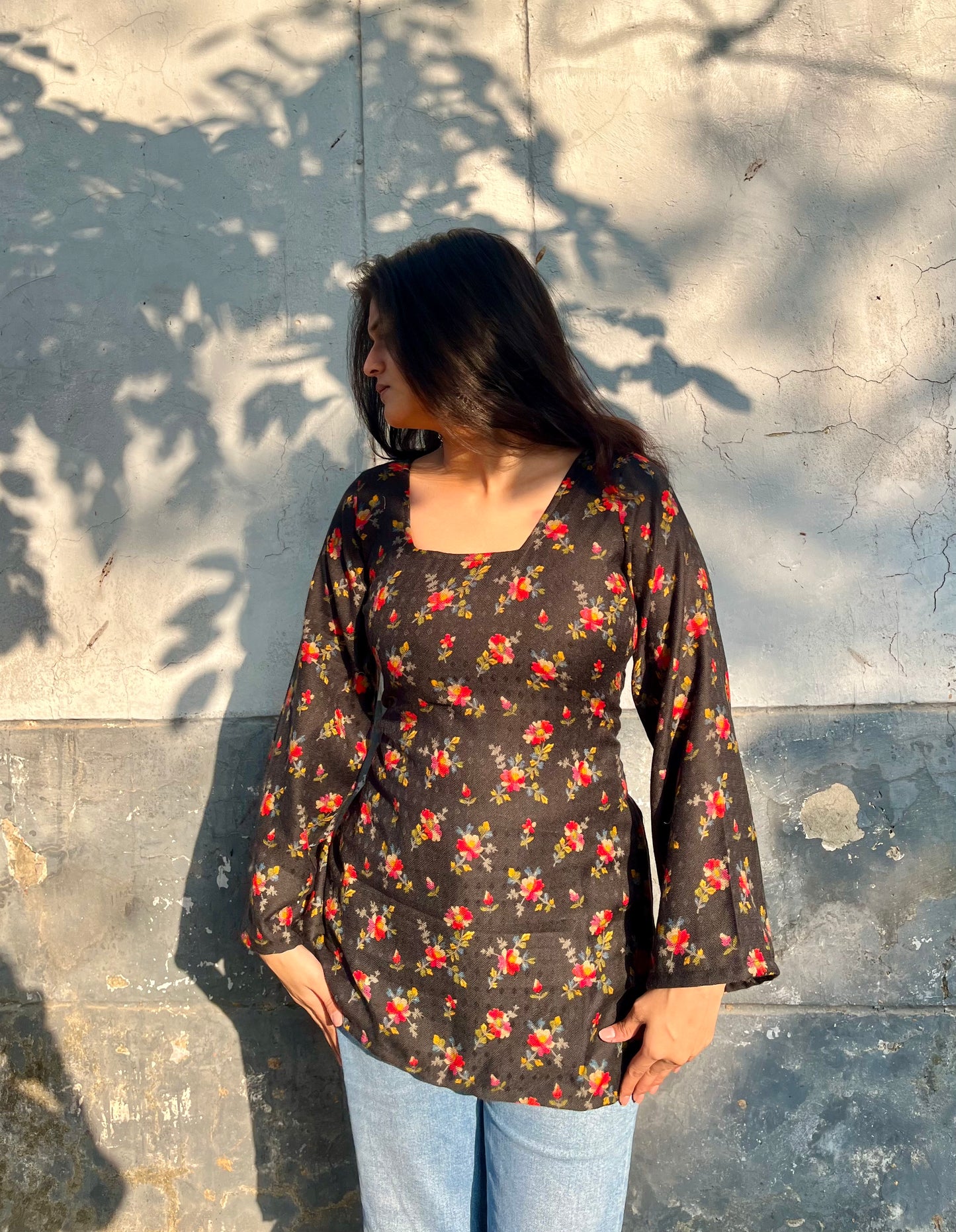 Raat-e-Sard Corset Paschmina Kurti