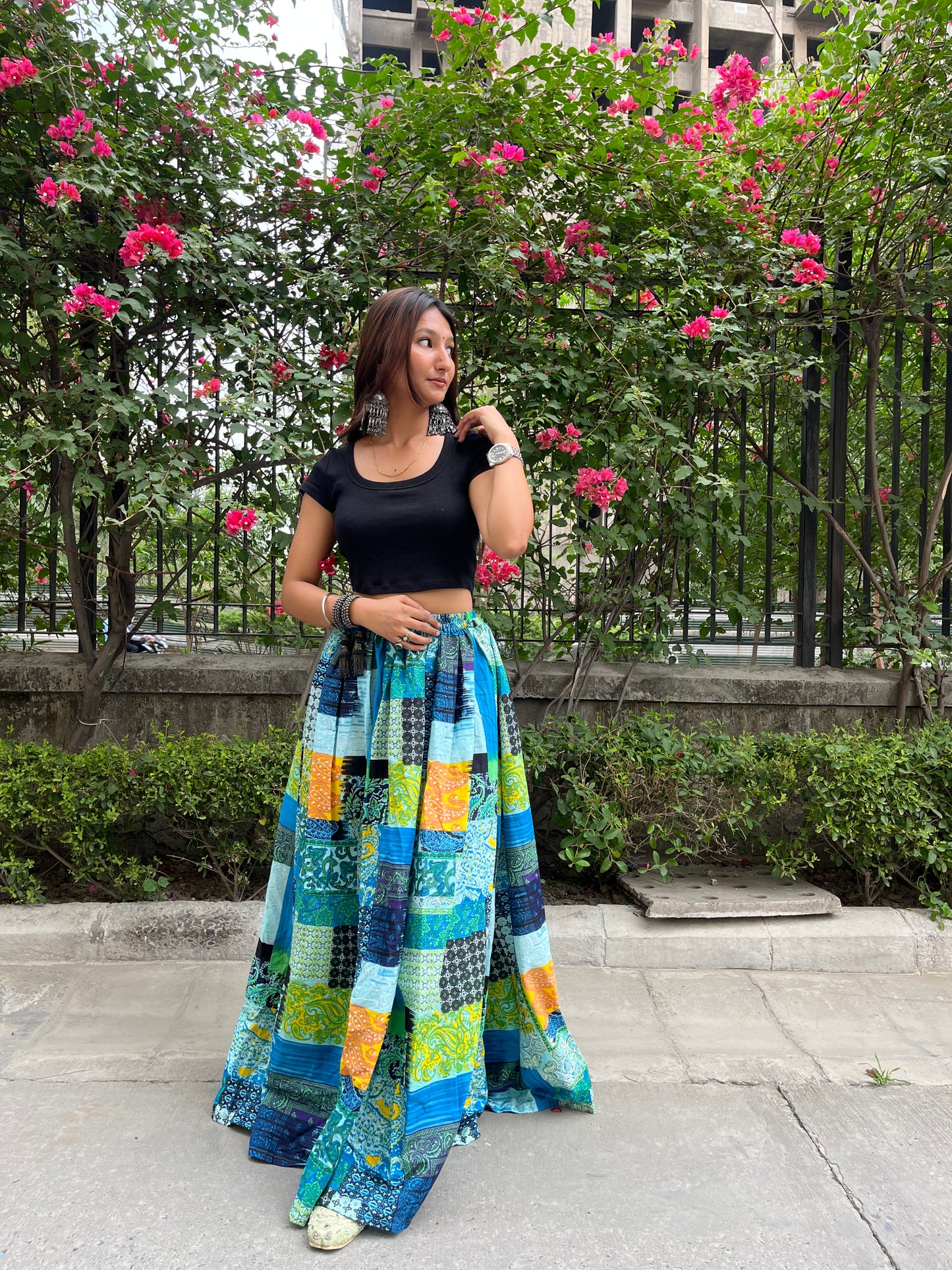 Sky Long Skirt