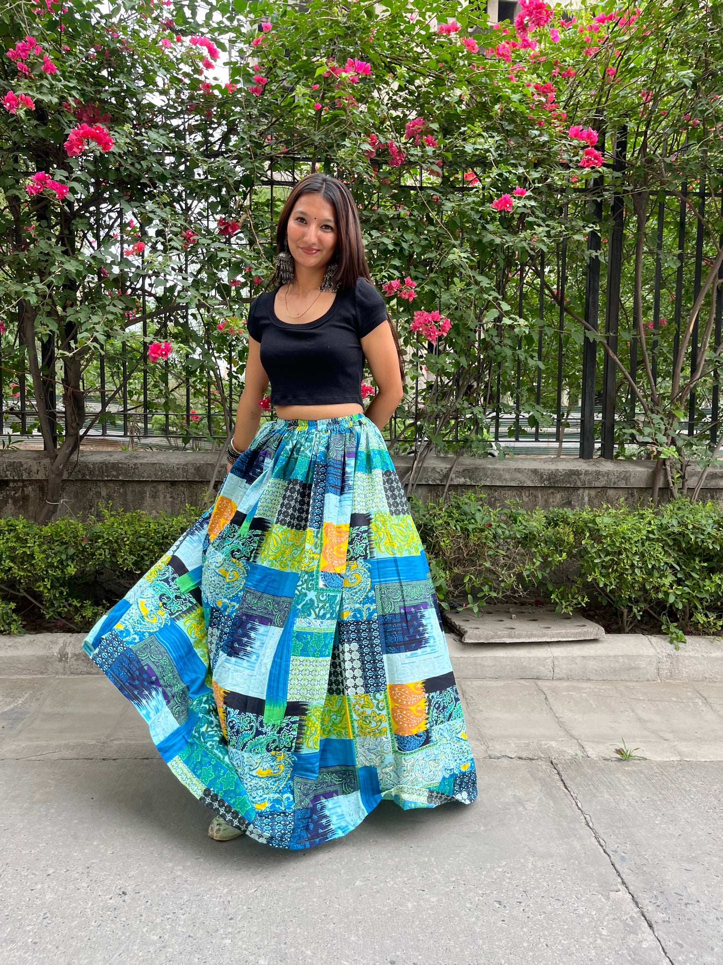 Sky Long Skirt