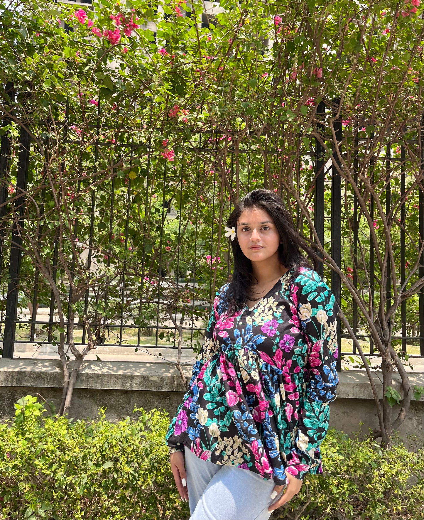 Night Angel Peeplum Short Kurti