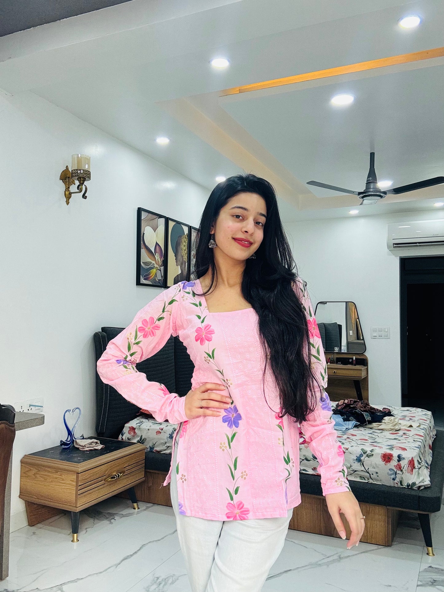 Suhani Handpainted Straight Kurti