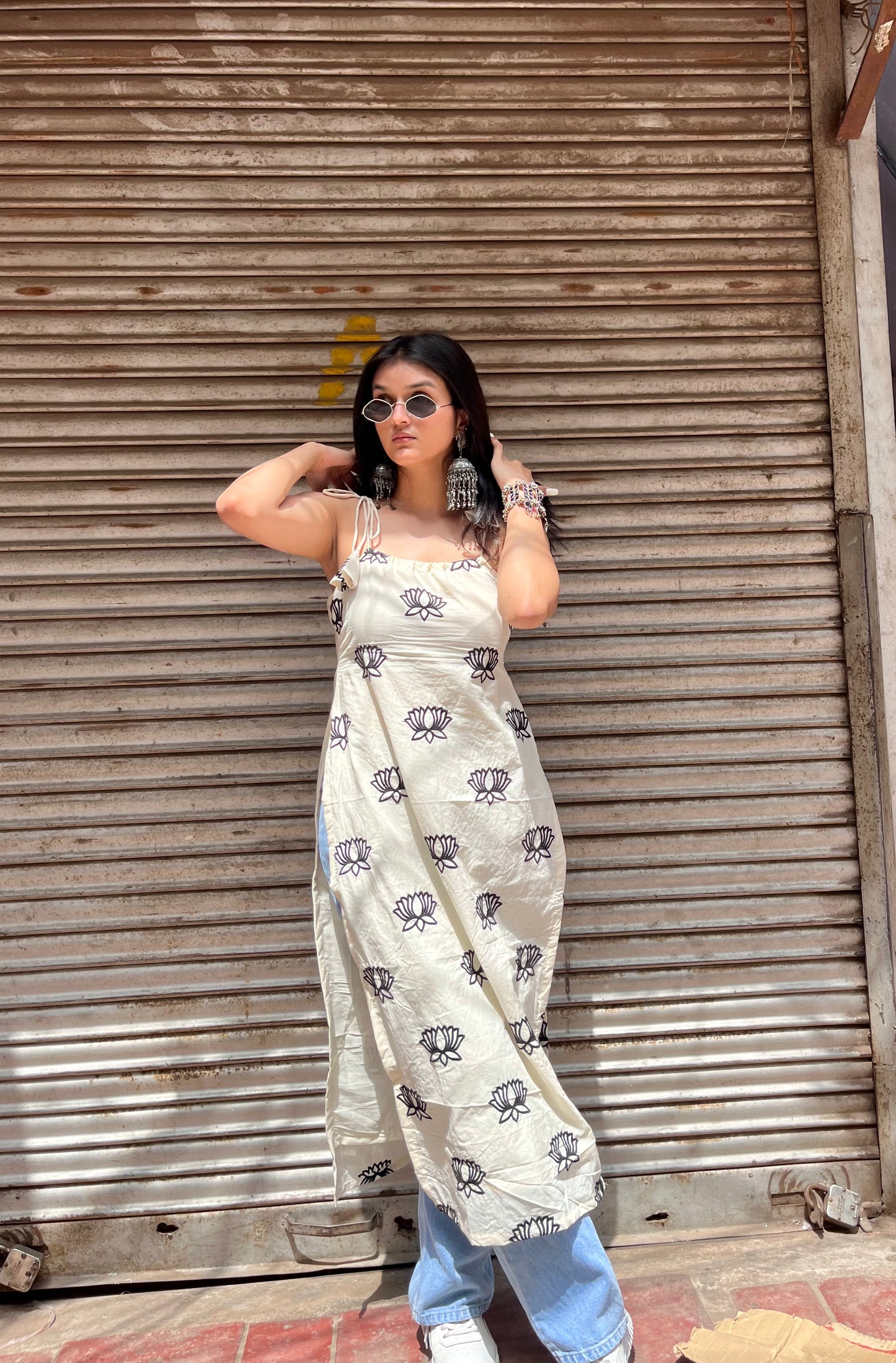 Dahi Balla Tie-up Straps Long Straight Short Kurti
