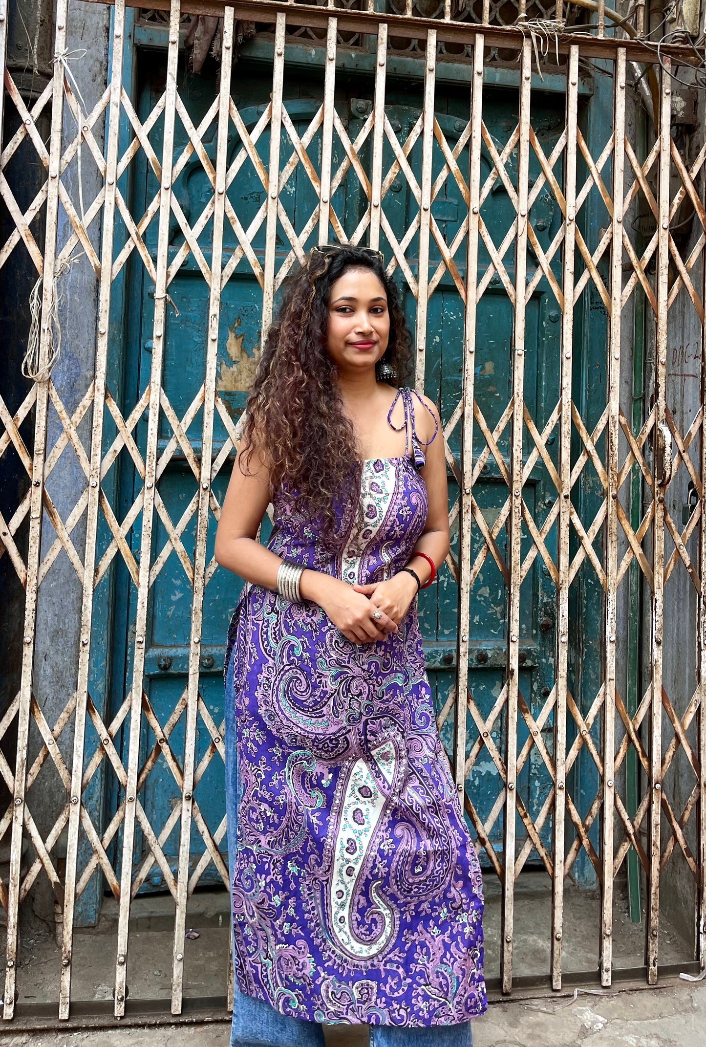 Meethi Tie-up Straps Long Kurti