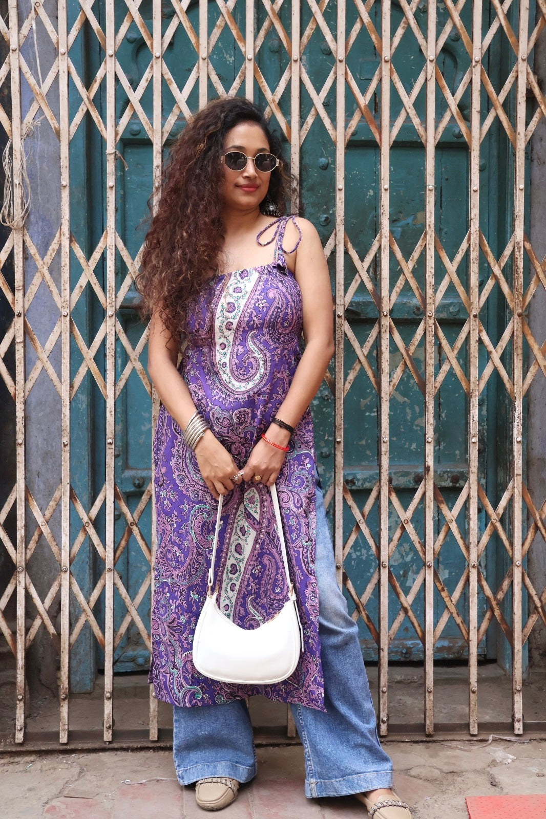 Meethi Tie-up Straps Long Kurti