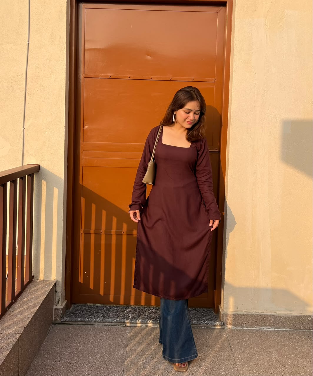 Chocolate Fudge Corset Back Kurti