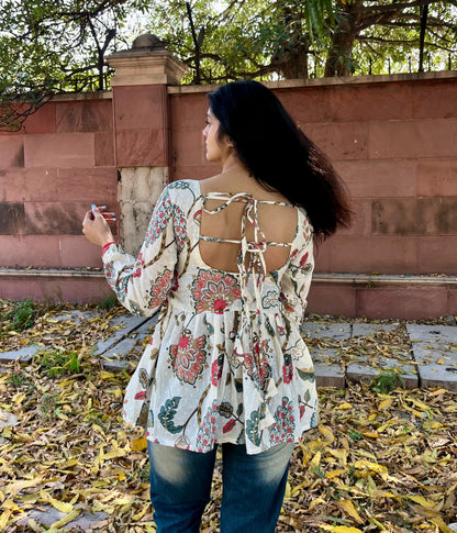 Dhun backless peplum kurti
