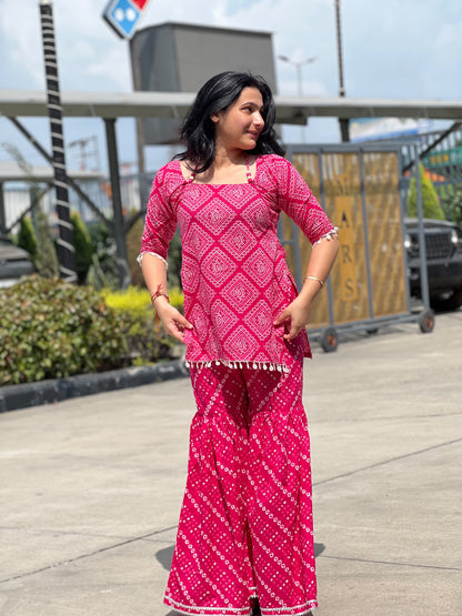 Pink Sharara Set ( Without Dupatta)