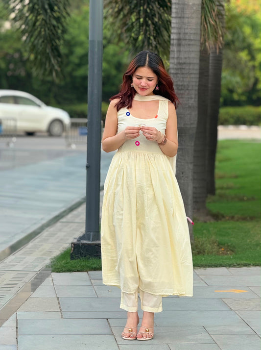 Swan Anarkali Set