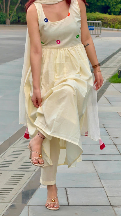 Swan Anarkali Set