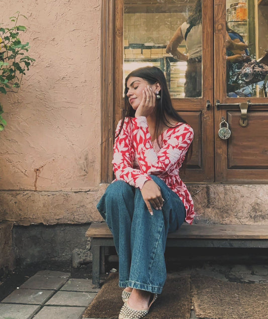 Laal Gulaboo Short Kurti Top