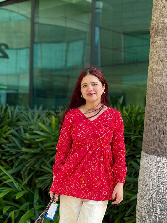 Vastra Backless Peplum Kurti