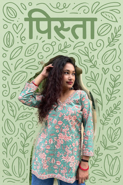 Pista Straight Short Kurti