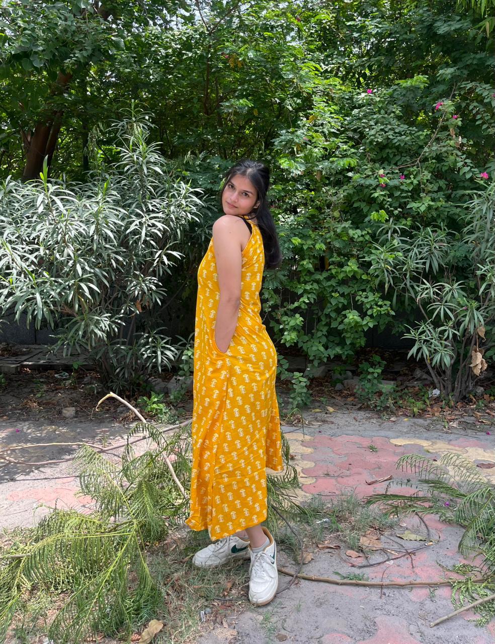 Haldi A-line Dress