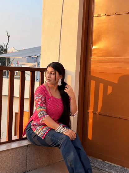 Jhoom (Pink) Corset Kurti