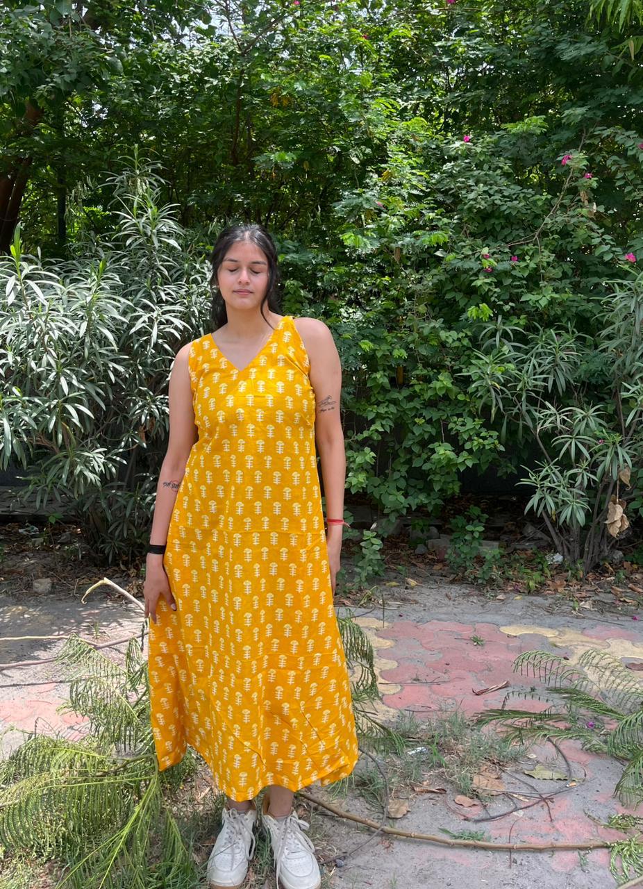 Haldi A-line Dress